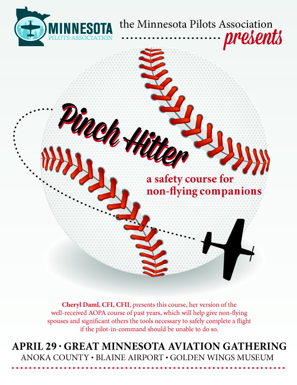 Cheryl Daml, CFI, CFII to Provide "Pinch Hitter" Course Minnesota Pilots Association